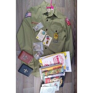 Vintage 50-60s Boy Scouts of America Mens Shirt Regular Pants Books Pins Wallets